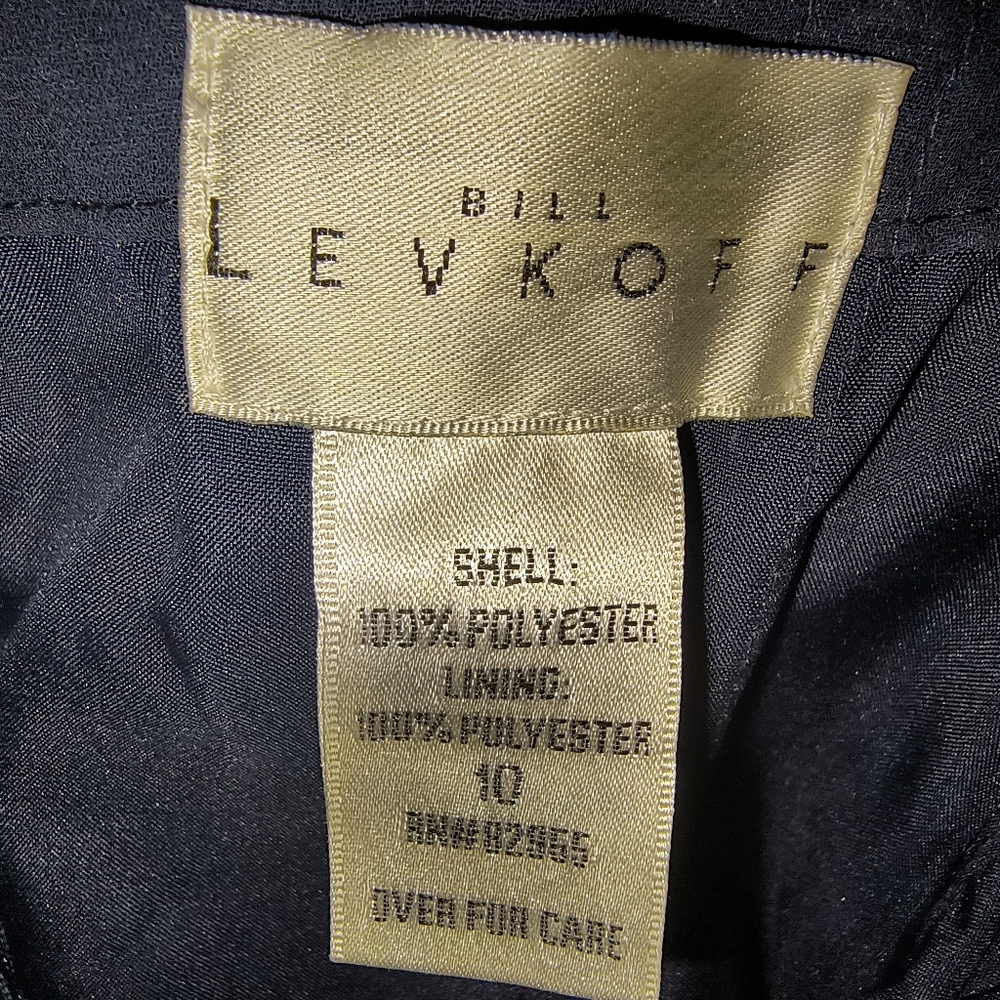 Bill Levkoff Navy Blue Shiloh Chiffon Sweetheart Bridesmaid Dress Size 10 - Picture 6 of 12